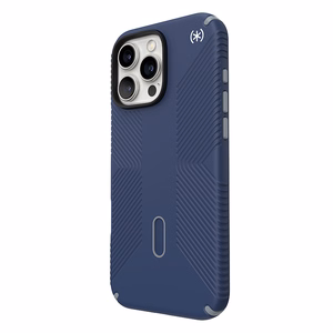 Speck Presidio2 Grip -suojakuori MagSafe- ja ClickLock-tuella iPhone 16 Pro Max:lle, Coastal Blue/Dust Grey