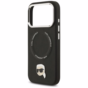 KARL LAGERFELD suojakuori IPHONE 17 Pro:lle MagSafe-yhteensopiva KLHMP17LPSMLRKLK (PU Karl Pin) musta