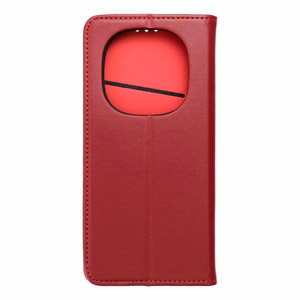 SMART PRO Book nahkainen suojakuori Xiaomi Redmi Note 14 PRO 5G / 14 PRO PLUS 5G:lle klaaretin punainen