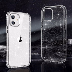 Crystal Glitter Suojakuori iPhone 12 Pro Max hopeinen