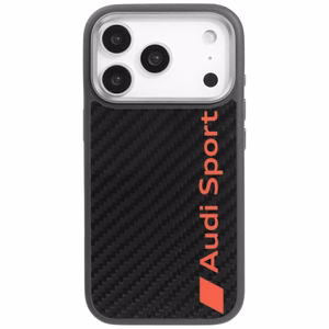 Audi R8 Carbon Fiber MagSafe Suojakuori iPhone 17 Pro:lle - Musta