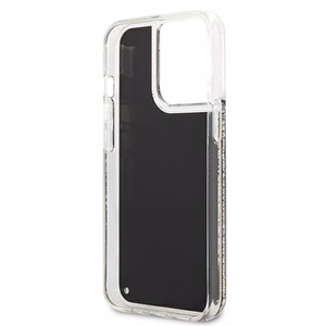 Karl Lagerfeld Liquid Glitter Gatsby kotelo iPhone 13 Pro / iPhone 13 - musta