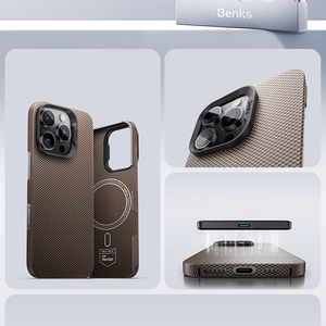 Benks Magnetic Armor Tint Kevlar 1000D (0064) iPhone 16 Plus:lle sininen