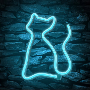Neon LED Light CAT turquoise NNE24 Neolia