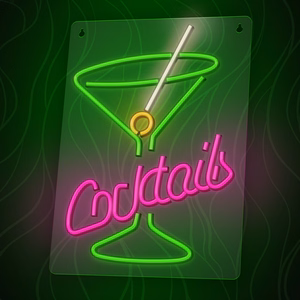 Neon PLEXI LED COCKTAILS vaaleanpunainen vihreä FPNE02X Forever Light