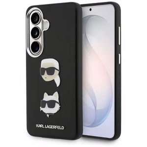 Karl Lagerfeld Suojakuori Saffiano Double Heads Metal Samsung Galaxy S26:lle musta