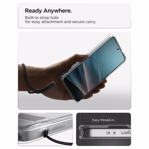 Spigen Ultra Hybrid S Mag MagSafe Suojakuori Samsung Galaxy S26 Ultra:lle - läpinäkyvä ja valkoinen