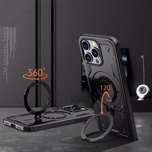 Hybrid Armor Trendy Suojakuori MagSafella iPhone 16 Pro Max:lle - Musta