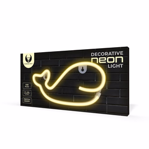 Neon LED-valo WHALE lämmin valkoinen Bat + USB FLNE09 Forever Light
