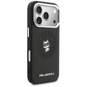 Karl Lagerfeld Point & Choupette Sketch MagSafe Suojakuori iPhone 17 Prolle - Musta