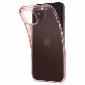 Spigen Crystal Flex Suojakuori iPhone 15 Plus:lle - Vaaleanpunainen/Läpinäkyvä