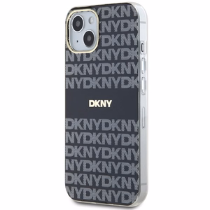 DKNY IML Mono ja Raita MagSafe Suojakuori iPhone 15/14/13:lle - musta