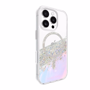 Case-Mate Karat Soap Bubble MagSafe suojakuori iPhone 16 Pro -laitteelle, helmiäishohtoinen