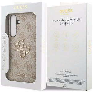 Guess case for Samsung Galaxy S25 FE HC PU LEATHER 4G METAL LOGO pink