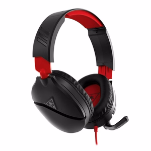 Punamustat langalliset Turtle Beach Recon 70N -kuulokkeet mikrofonilla ja 3,5 mm:n liittimellä