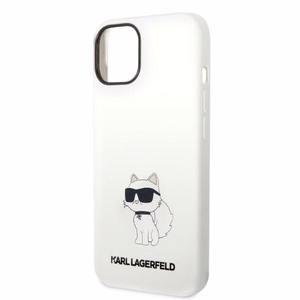 Karl Lagerfeld KLHMP14MSNCHBCH iPhone 14 Plus 6.7" kovakuori valkoinen/valkoinen Silicone Choupette MagSafe