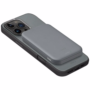 Uniq Lyden Lexa Magneettinen 5000mAh PD USB-C MagSafe Varavirtalähde - harmaa