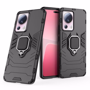Ring Armor panssari Suojakuori Xiaomi 13 Litelle Magneettinen pidike sormusrengas musta
