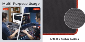 Large Gaming Mouse Pad with Stitched Edges 800x300