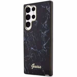 Guess GUHCS23LPCUMAK S23 Ultra S918 musta/musta kovakuori Marble