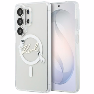Karl Lagerfeld IML KC Script MagSafe Case for Samsung Galaxy S26 Ultra - Transparent