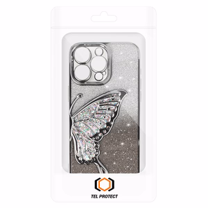 Tel Protect Butterfly Water Suojakuori iPhone 17:lle hopeinen