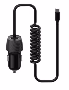 Car charger Platinet (PLCRSM) with MicroUSB cable (1xUSB 3.4A) black