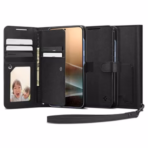 Spigen Wallet S Suojakuori Samsung Galaxy S25+:lle - musta