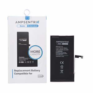 AmpSentrix Basic akku iPhone 15 Plus (suuri kapasiteetti 4700 mAh)