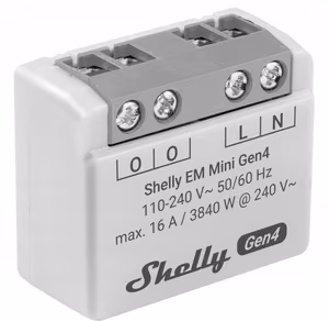 Shelly EM Mini Gen4 WiFi aly energiankulutuksen mittari