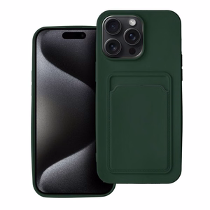 Suojakuori iPhone 15 PRO MAX:lle Card Case vihreä