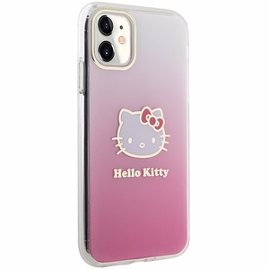 Hello Kitty IML Gradient Electrop Kitty Head suojakuori iPhone 11 / Xr:lle - vaaleanpunainen