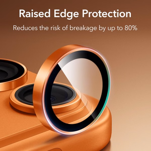 ESR Armorite Kameran Linssilasi iPhone 17 Pro / Max / 15 Pro / Max / 16 Pro / Max / 17 Pro / Max:lle - Oranssi