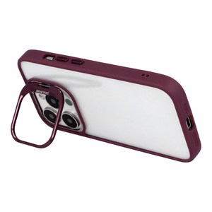 Tel Protect Kickstand Suojakuori + kameran lasi (linssi) iPhone 13 Pro:lle viininpunainen