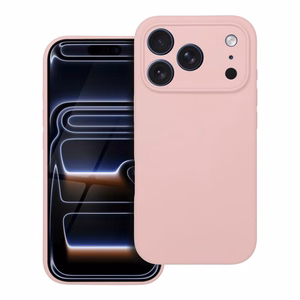 Suojakuori iPhone 17 PRO:lle Silikoninen 2mm puuterivaaleanpunainen