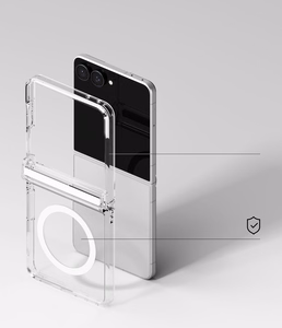 Ringke Fusion Flap Magnetic MagSafe suojakuori mallille Samsung Galaxy Z Flip 8 – läpinäkyvä