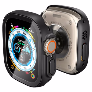 Spigen Thin Fit 360 -suojakuori Apple Watch Ultra 49 mm -mallille, musta