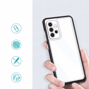 Kirkas 3in1 Kotelo Samsung Galaxy A73 Frame Cover Gel Musta
