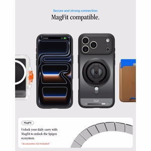 Spigen Ultra Hybrid MagSafe -suojakuori iPhone 17 Pro Max / 18 Pro Max -malleille, klassisen musta