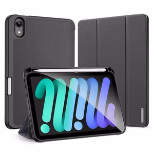 Dux Ducis DOMO -taittosuojakuori kynälokerolla iPad mini 7/6 musta