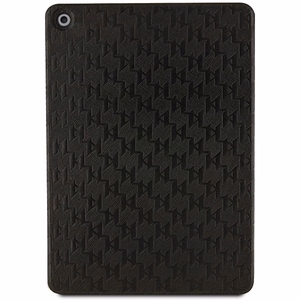 Karl Lagerfeld Saffiano Monogram Ikonik Suojakuori iPad 10.2" 2019 (7. sukupolvi):lle Folio-magneettinen koko pinnan suoja - Musta