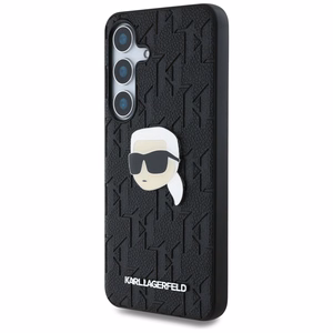 Karl Lagerfeld HC PU Monogram K. Head Pin Suojakuori Samsung Galaxy S25 Musta
