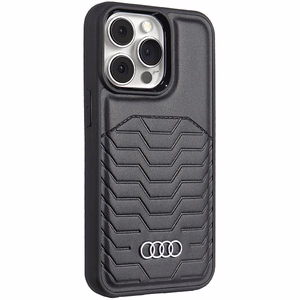 Audi Tekonahkainen Suojakuori MagSafella iPhone 13 Pro / 13:lle - musta