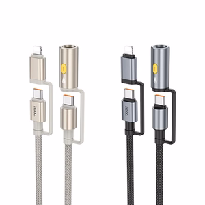 Hoco All-in-one -kaapeli USB-C / Lightning – USB-C / autosytytinlaturi PD 3A 60W 1,2m U138 musta