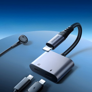 Joyroom SY-L02 Lightning to 2x Lightning DAC adapter 2in1 - black