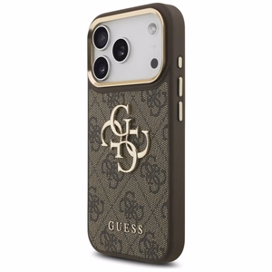 Guess 4G Big 4G Classic Logo Big Strap Metal Buttons -suojakuori iPhone 17 Pro - ruskea