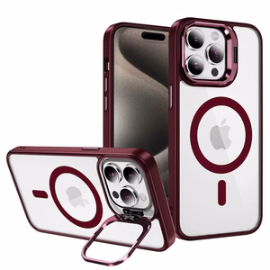 Tel Protect Kickstand MagSafe Suojakuori iPhone 13 Prolle burgundinpunainen