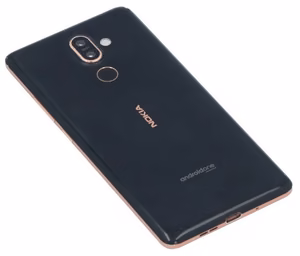 Takakansi Nokia 7 Plus musta/kupari alkuperäinen (käytetty Grade B)
