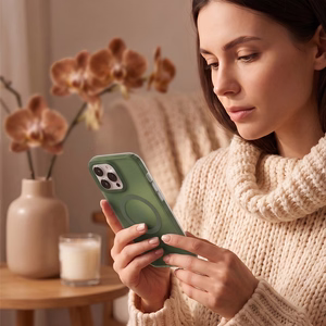 Tecto Shield Mistiq Mag suojakuori iPhone 17 6,3"-mallille, oliivinvihreä