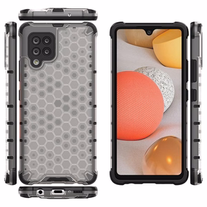 Honeycomb Asia panssari kansi TPU puskuri Samsung Galaxy A42 5G läpinäkyvästä